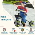 AIYAPLAY Kids Trike, Tricycle, with Adjustable Seat, Basket, Bell, for Ages 2-5 Years - Black - 4