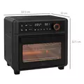 HOMCOM Air Fryer Oven, 13L Mini Oven, Multifunction Countertop Convection Oven w/ 12 Presets, Adjustable Temp and Time, 1500W - 3