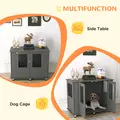 PawHut Dog Crate Table for Medium and Large Dogs with Magnetic Door for Indoor Use, 95 x 55 x 75 cm, Grey - 5