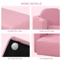 HOMCOM 2 In 1 Toddler Sofa Chair,  48 x 44 x 41 cm, for Game Relax Playroom, Pink - 5