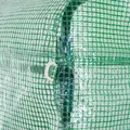 Outsunny Polytunnel Greenhouse Walk-in Grow House Tent with Roll-up Sidewalls, Zipped Door and 6 Windows, 3x3x2m Green - 9