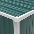 Outsunny 5.3 x 3.1ft Corrugated Steel Garden Shed - Green - 8