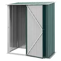Outsunny 5.3 x 3.1ft Corrugated Steel Garden Shed - Green - 1