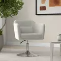 HOMCOM Modern Accent Chair with Swivel Base, Height Adjustable Arm Chair with Pillow for Living Room, Bedroom, Cream White - 9