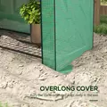 Outsunny 4 Tier Mini Greenhouse with Reinforced PE Cover, Portable Indoor Outdoor Green House with Roll-up Door and Wire Shelves, 170H x 120W x 50Dcm, Green - 7
