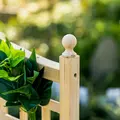 Outsunny Garden Planters with Trellis for Climbing Vines, Wood Raised Beds for Garden, Flower Pot, Indoor Outdoor, Natural - 7
