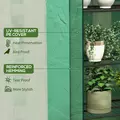 Outsunny 4 Tier Mini Greenhouse with Reinforced PE Cover, Portable Indoor Outdoor Green House with Roll-up Door and Wire Shelves, 170H x 120W x 50Dcm, Green - 5