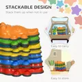 ZONEKIZ 9PCs Kids Stepping Stones, Crocodile-Designed Sensory Toys, with Anti-Slip Edge Balance River Stones - 6
