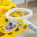 AIYAPLAY Baby Slide with Basketball Hoop, Climber, Easy to Assemble Kids Slide for Indoor Use, for Ages 18-36 Months - Yellow - 8