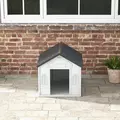 PawHut Plastic Weather-Resistant Dog House, for Indoors and Outdoors, Medium Dogs - Grey - 8