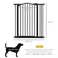 PawHut Metal Pet Safety Gate Dog Gate Folding Fence 74-87cm, Black - 3