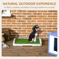 PawHut Puppy Training Pad, Indoor Portable Puppy Pad, with Artificial Grass, Grid, Panel, Tray, 63 x 48.5cm - 4