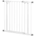 PawHut Adjustable Safety Gate w/ One Extensions, Four Adjustable Screws, White - 1