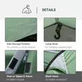 Outsunny Three-Man, Two-Room Tent - Green - 5