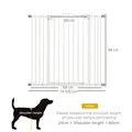 PawHut Pressure Fit Dog Stair Gate No Drilling Safety Gate Auto Close for Doorways, Hallways, 74-100cm Adjustable, 94cm Tall, White - 3