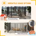 PawHut 100cm 8 Panels Heavy Duty Dog Pen, Pet Playpen for Indoors, Outdoors, Small, Medium, Large Dogs - 6