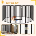 PawHut 100cm 8 Panels Heavy Duty Dog Pen, Pet Playpen for Indoors, Outdoors, Small, Medium, Large Dogs - 7