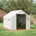 Outsunny Polyethylene Walk-in Polytunnel Greenhouse, 2 x 3(m), White - 2