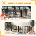 PawHut 60cm 8 Panels Heavy Duty Dog Pen, Pet Playpen for Indoors, Outdoors, Small Dogs - 6