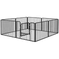PawHut 60cm 8 Panels Heavy Duty Dog Pen, Pet Playpen for Indoors, Outdoors, Small Dogs - 1