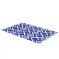 Outsunny Plastic Straw Reversible RV Outdoor Rug with Carry Bag, 182 x 274cm, Blue and White - 1