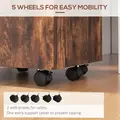 Vinsetto Lockable Two-Drawer Filing Cabinet, with Wheels - Wood-Effect - 5