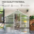 Outsunny 8 x 6ft Aluminium Frame Greenhouse - 4
