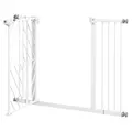 PawHut Pressure Fit Stair Gate Dog Gate w/ Auto Closing Door, Double Locking, Easy Installation, for 74-100cm Openings - White - 9