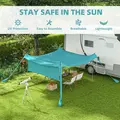 Outsunny Beach Tent Event Shelter with Detachable Sidewall and Carry Bag, for Camping, Trips, Fishing, Picnics, Sky Blue - 4
