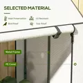 Outsunny Mini Greenhouse with 4 Wire Shelves, Portable Tomato Greenhouse, Upgraded Garden Grow House for Plants with Roll Up Door and Vents, 100 x 80 x 150cm, White - 4