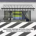 Outsunny 2.5 x 3.5m Aluminium Frame Electric Awning, with Remote - Grey/White - 6