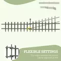 Outsunny 4PCs Wooden Garden Fencing Landscape Edging, Grey - 5