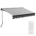 Outsunny 3 x 2m Aluminium Frame Electric Awning, with Remote - Grey/White - 1