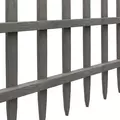 Outsunny 4PCs Wooden Garden Fencing Landscape Edging, Grey - 8