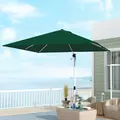 Outsunny Square Cantilever Garden Parasol, with Five-Position Canopy - Green - 2