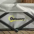 Outsunny Folding Pull Along Cart Cargo Wagon Trolley with Telescopic Handle - Dark Grey - 8