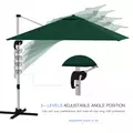 Outsunny Square Cantilever Garden Parasol, with Five-Position Canopy - Green - 5