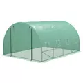 Outsunny Sprinkler System Polytunnel Greenhouse, 4 x 3(m), Green - 1