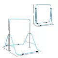 HOMCOM Kids Gymnastic Bar, with Adjustable Height, Foldable Horizontal Bars - Light Blue - 3