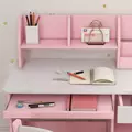 ZONEKIZ Two-Piece Kids Desk and Chair Set with Storage, for Ages 5-8 Years - Pink - 9
