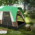 Outsunny Six-Man Camping Tent, with Small Rainfly and Accessories - Green - 5