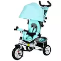 HOMCOM 6 in 1 Kids Trike with Parent Handle, Canopy, 5-point Safety Belt, Storage, Footrest, Brake, for 1-5 Years, Green - 1