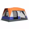 Outsunny Six-Man Camping Tent, with Small Rainfly and Accessories - Orange - 1