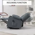 HOMCOM Oversized Riser and Recliner Chairs for the Elderly, Fabric Upholstered Lift Chair for Living Room with Remote Control, Side Pockets, Cup Holder, Grey - 5
