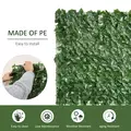 Outsunny 2-Piece Artificial Leaf Hedge Screen Privacy Fence Panel for Garden Outdoor Indoor Decor, Dark Green, 3M x 1M - 4