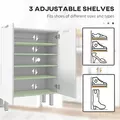 HOMCOM Five-Shelf Shoe Storage Cupboard - White - 4