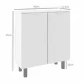 HOMCOM Five-Shelf Shoe Storage Cupboard - White - 3