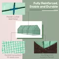 Outsunny Mini Small Greenhouse with Steel Frame & PE Cover & Zipped Window Poly tunnel Steeple for Plants Vegetables, 270 x 90 x 90 cm, Green - 5