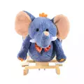 HOMCOM Children Rocking Seat with Sound, Elephant-Blue/Beige - 9