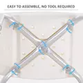 HOMCOM Height Adjustable Bath Stool, Aluminium Shower Stool with Non-Slip Pads for Elderly, Disabled, Seniors, Pregnant, White - 5